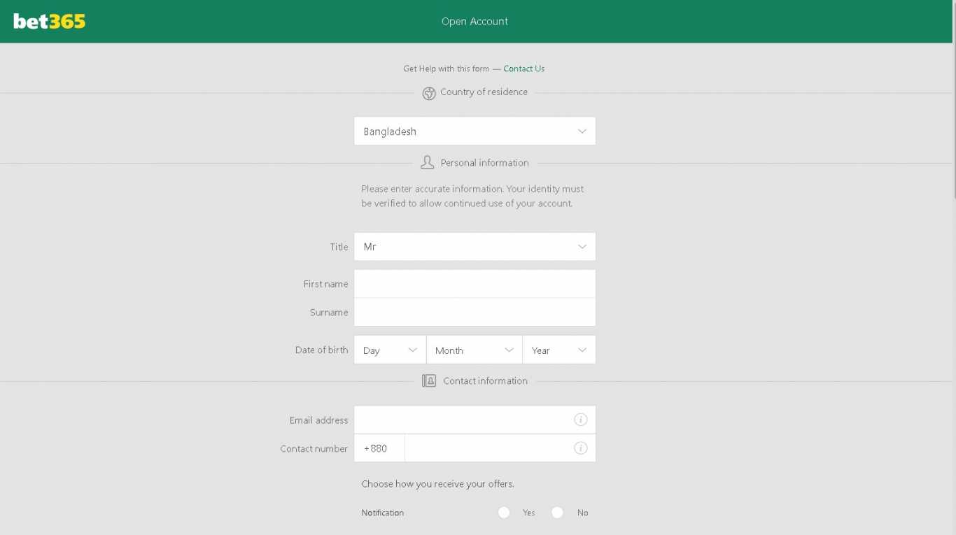 Bet365 mirror account creation