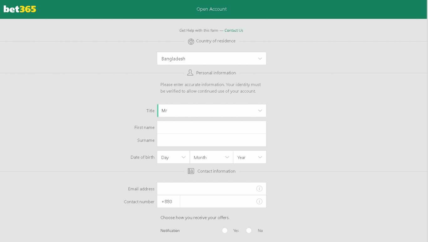 how to open Bet365 account in Bangladesh