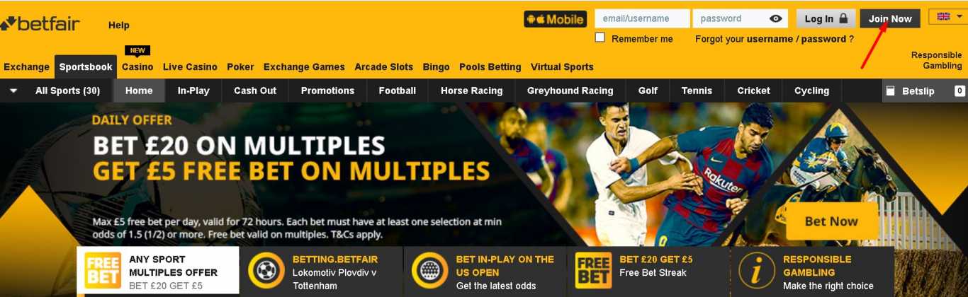 Betfair register process